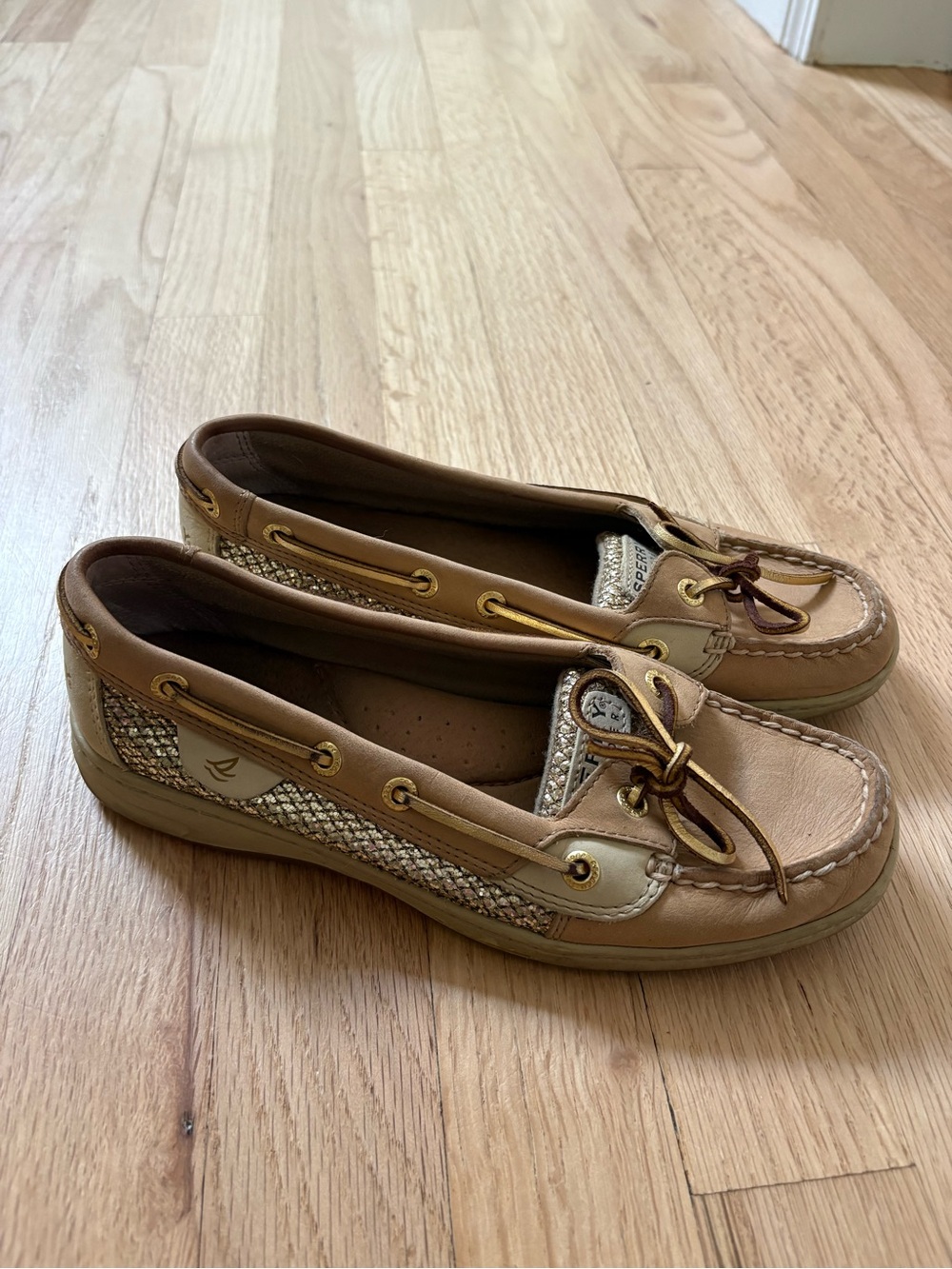 Sperry Tan Leather Boat Shoes for Women